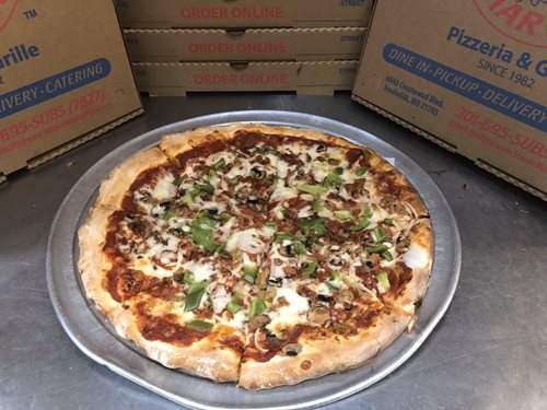 Starvin Marvin Pizzeria Fresh Topping Pizza Starvin Marvin Pizzeria Fresh Topping Pizza